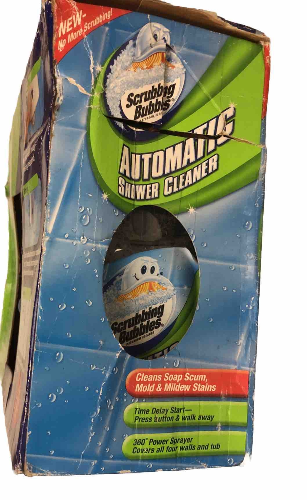 1) Scrubbing Bubbles Automatic Shower Cleaner Dual Kit w/ 2 Refills Box Damaged
