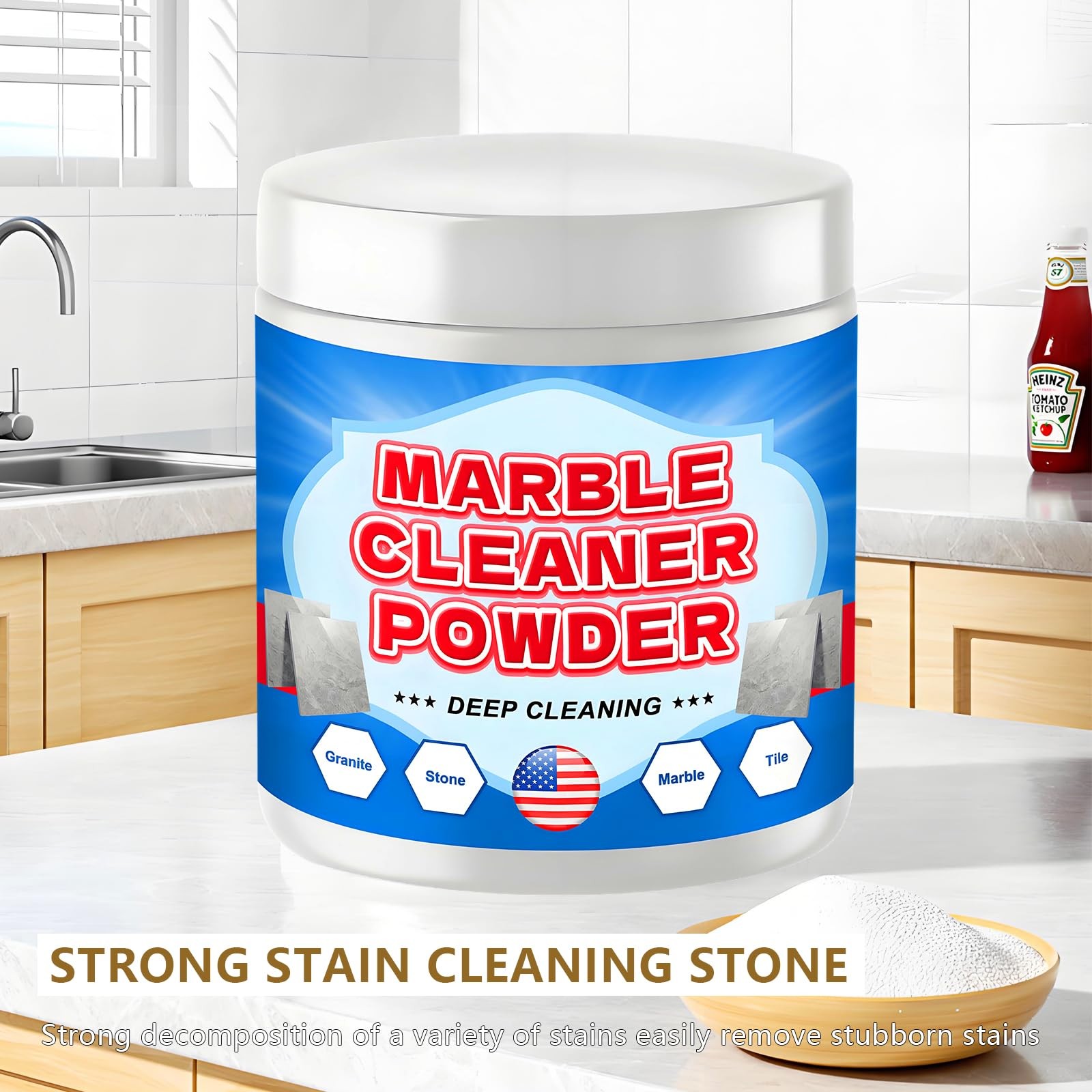 Granite Countertop Cleaner Powder, Marble Cleaner Powder, Marble Polishing Po…