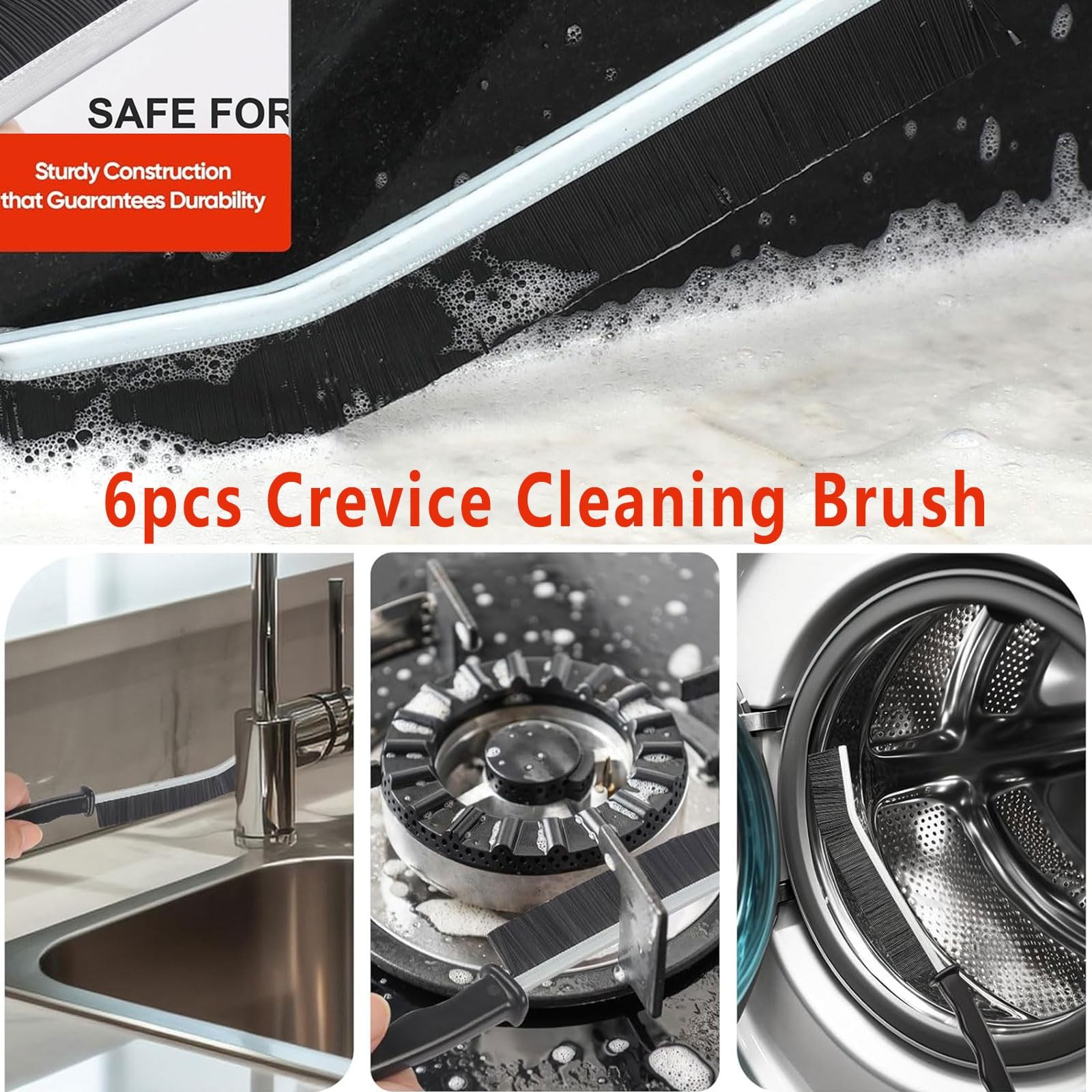 12Pcs Crevice Cleaning Brush Set,Hard Bristle Cleaning Supplies for Kitchen, …
