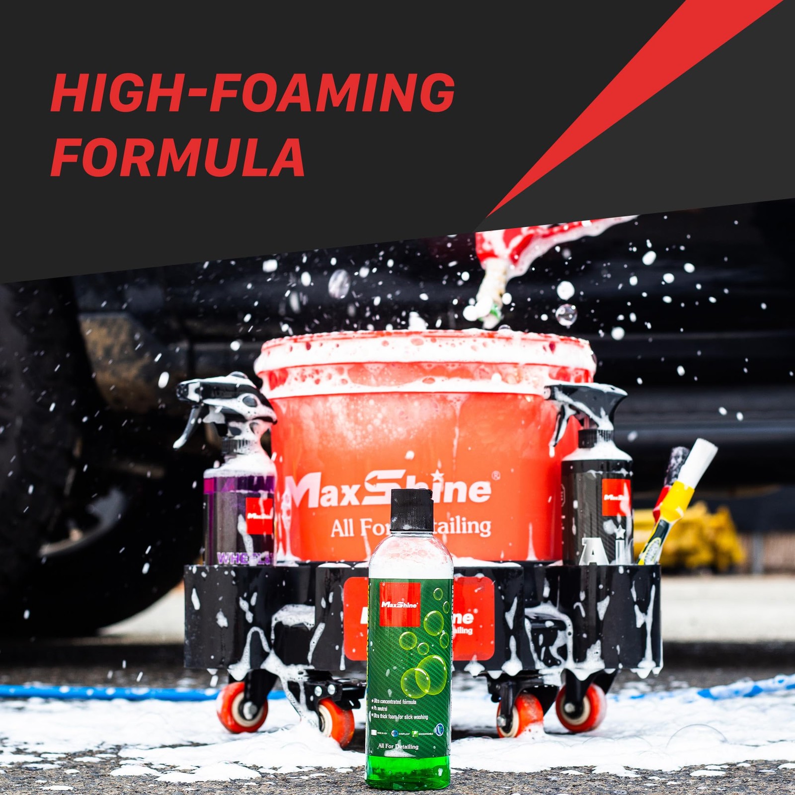 Car Wash Soap Ultra Foaming pHBalanced 16oz Green Safe for All Paint