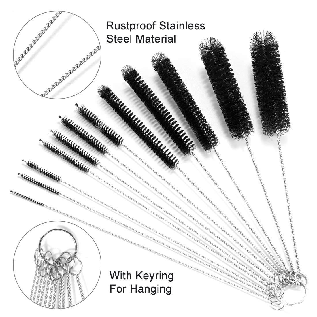 9.5 Inches Long Straw Cleaner Brush Set, 12 Pack Straw Pipe Cleaner Brush Set…