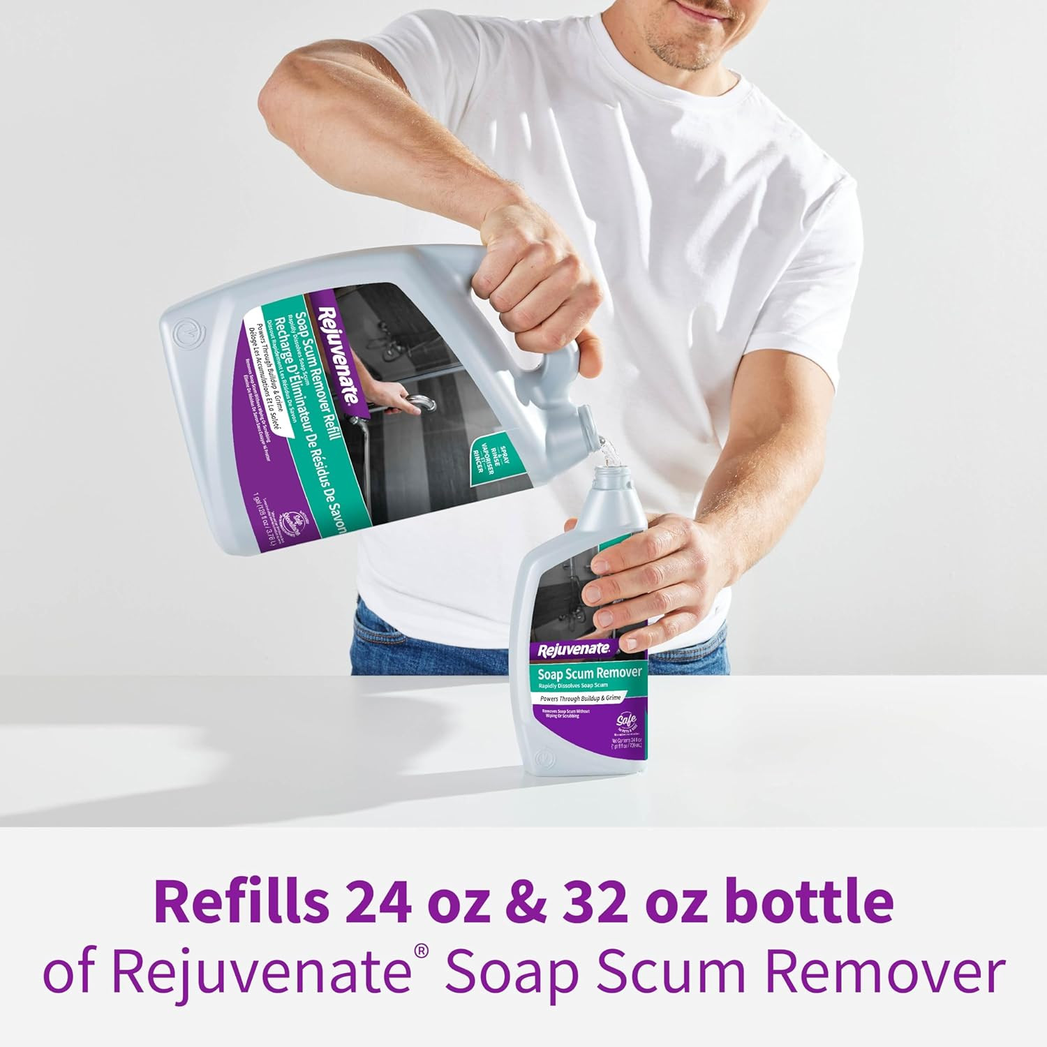 Soap Scum Remover Refill Easily Dissolves Soap Scum without Scrubbing, 1 Gallon