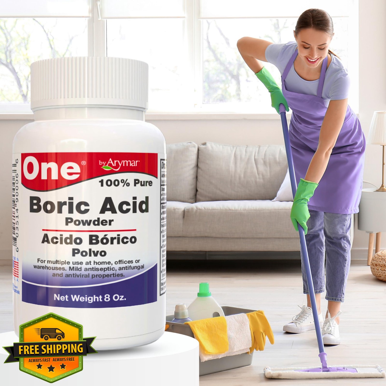 Arymar Boric Powder 8 Ounce Household Cleaner