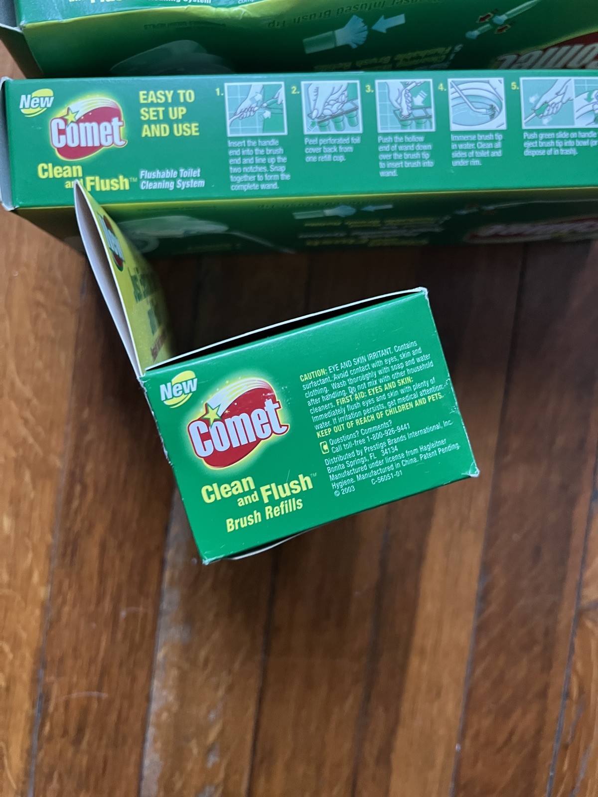 HTF Comet clean and flush Wand (2) + brush refills 3 New Packs Vintage Cleaning