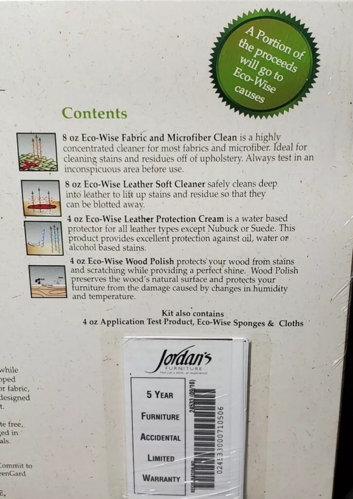 GREENGARD ECO WISE HOME CARE PRODUCTS FOR FABRIC LEATHER WOOD NEW IN SEALED…