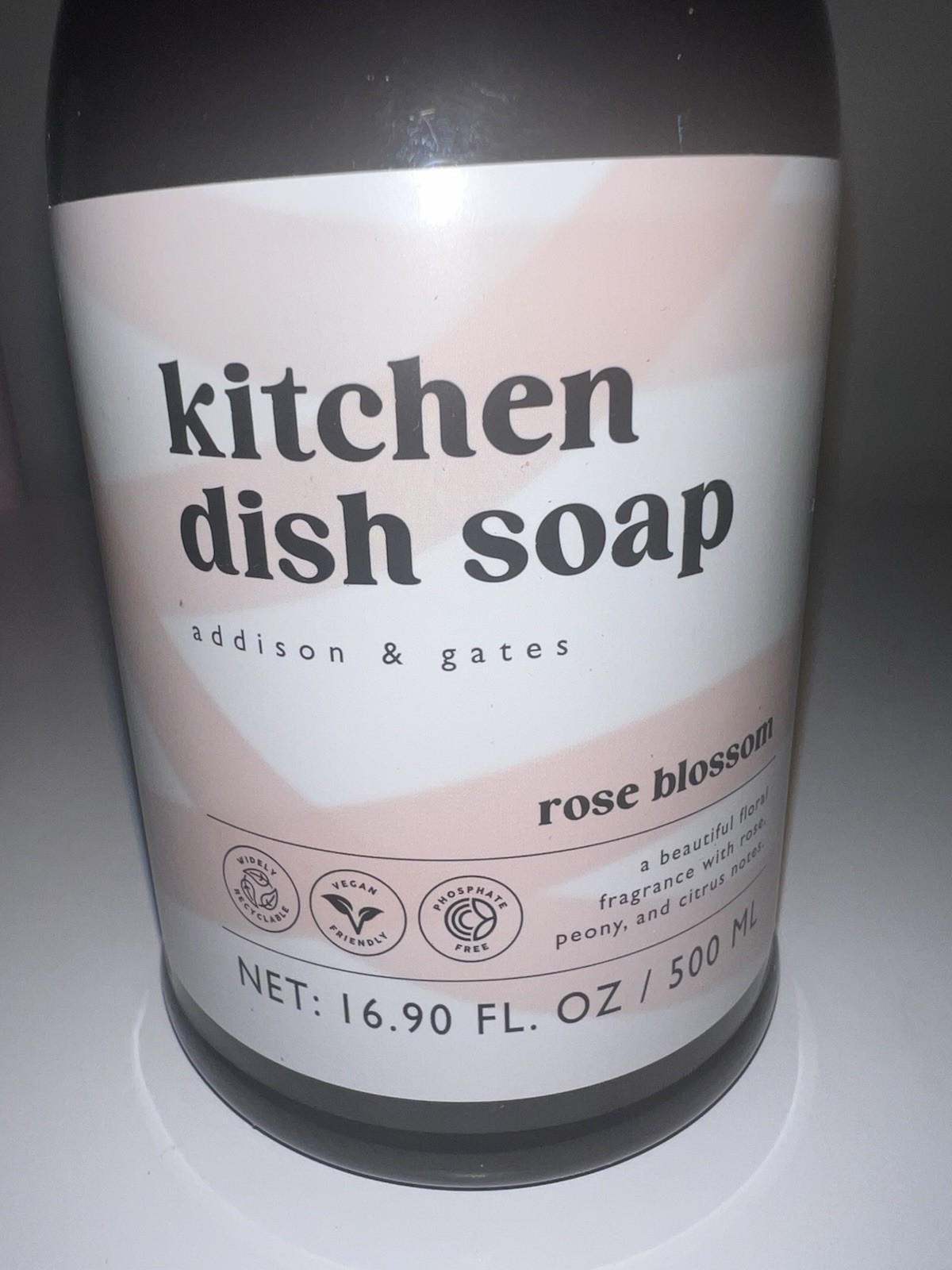 Addison & Gates Rose Blossom Kitchen Dish Soap New