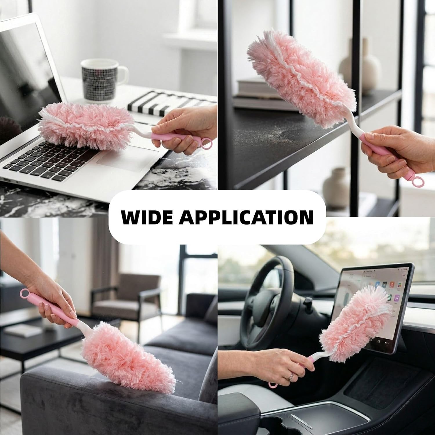 30 Pack Duster Refills with Handle Compatible with Swiffer Dusting Cleaner