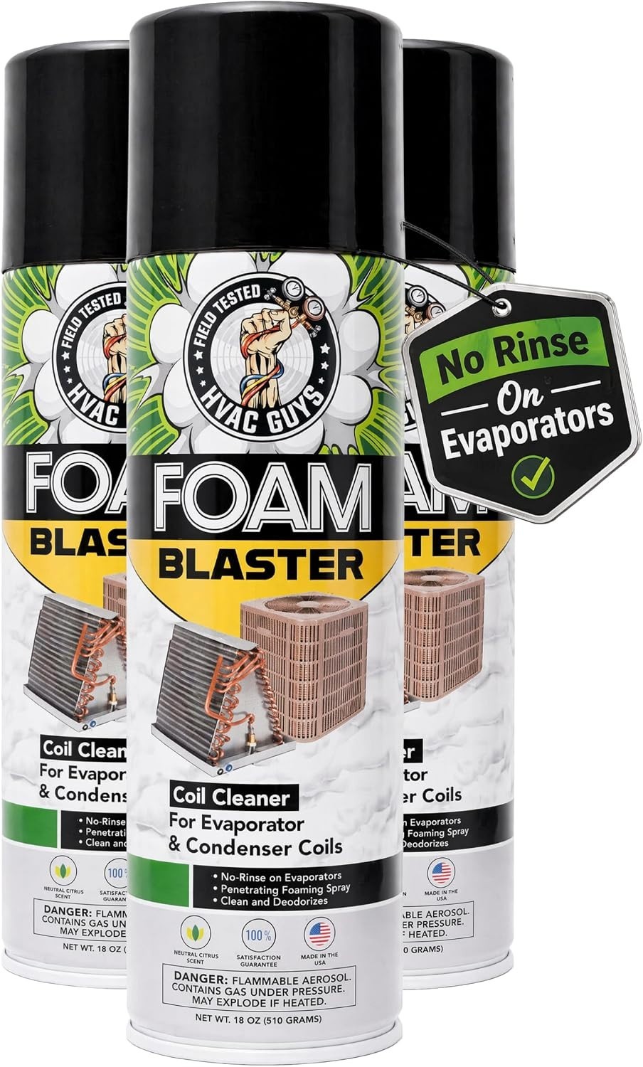 Professional HVAC Coil Cleaner – Active Foaming Formula
