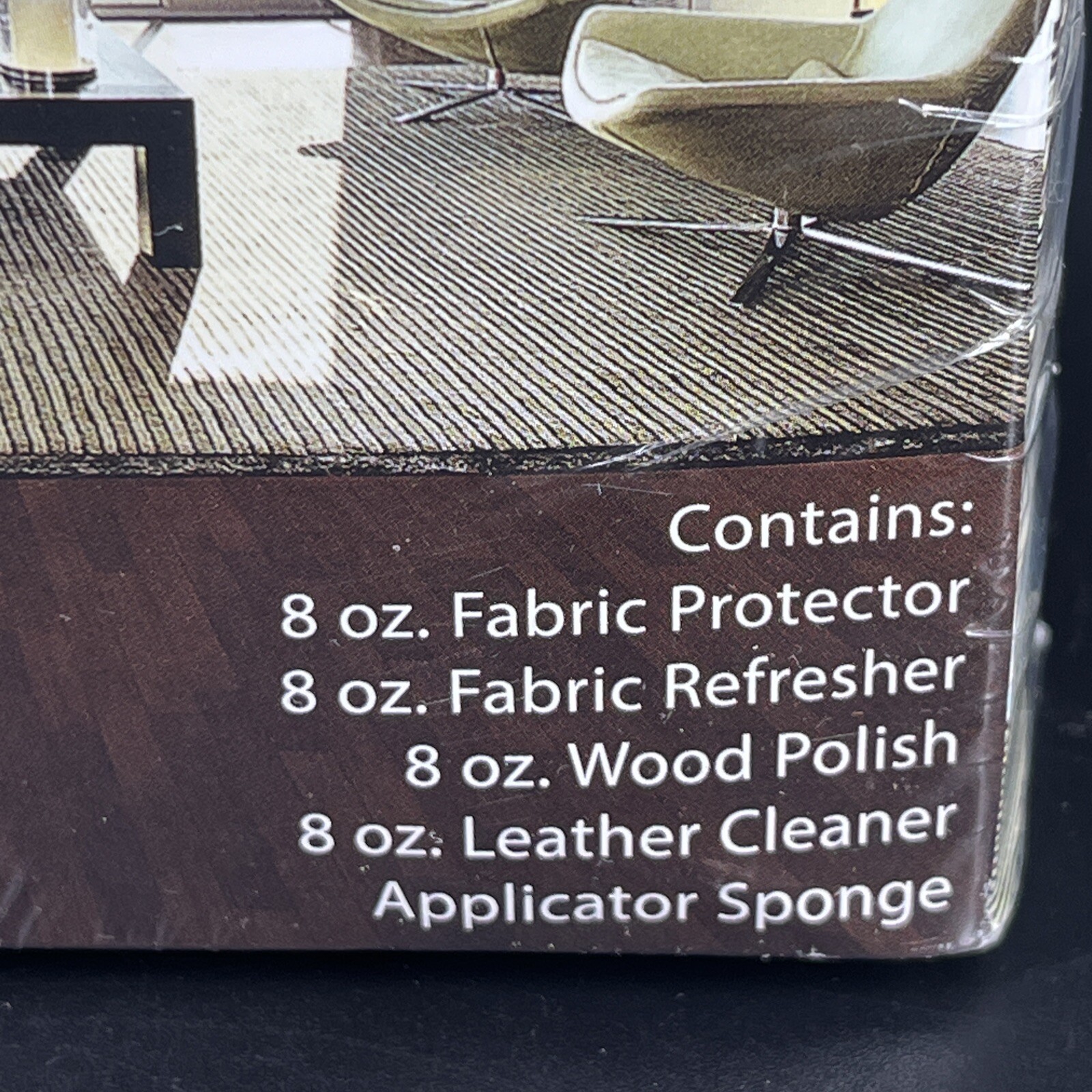 FURNITURE CARE PROTECTION Fabric/Refresher/Wood Polish/Leather Polish Set SEALED