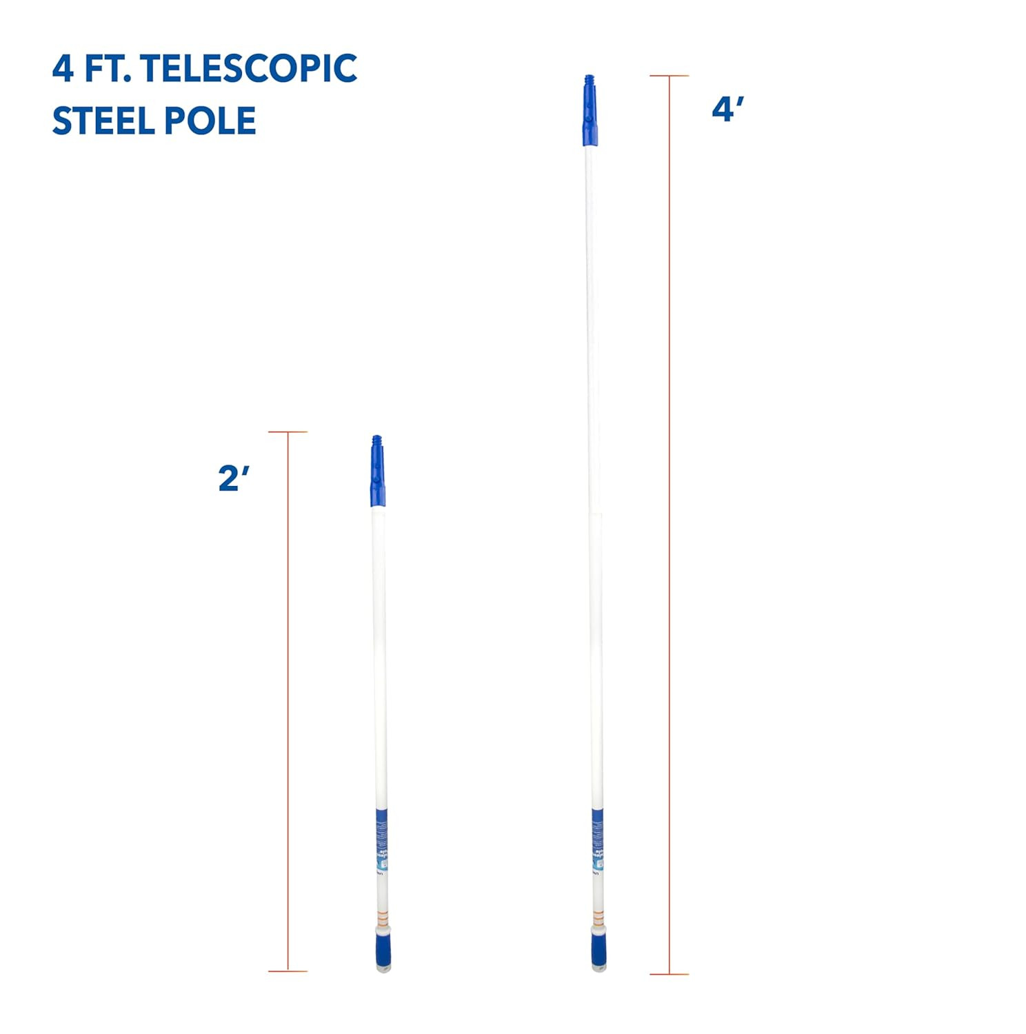 Speed Clean with 4Ft Pole and Extra Reusable Pads, Indoor Window Cleaner, Househ