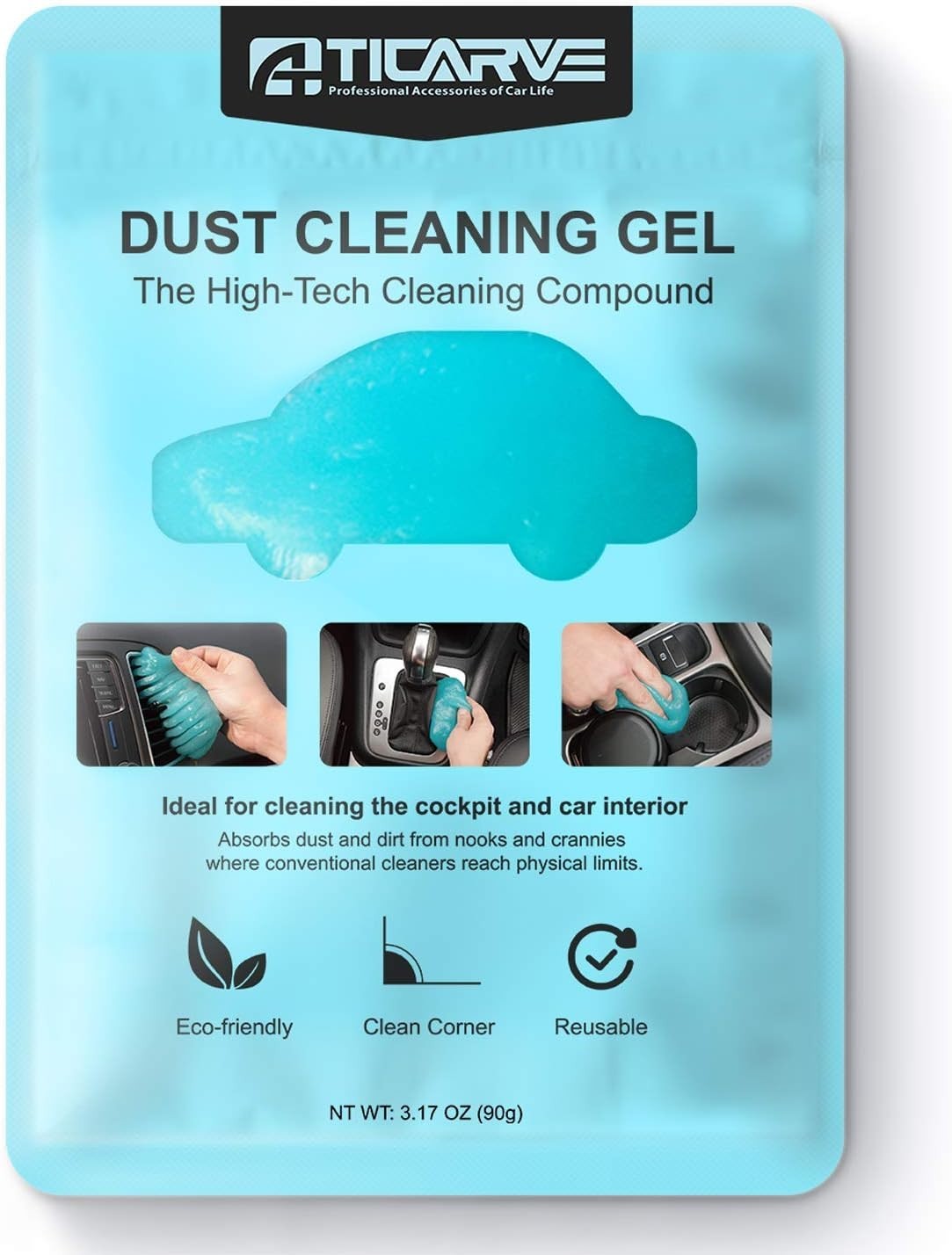 Car Cleaning Gel Universal Dust Cleaner for Car Interior Keyboard Detail Tool