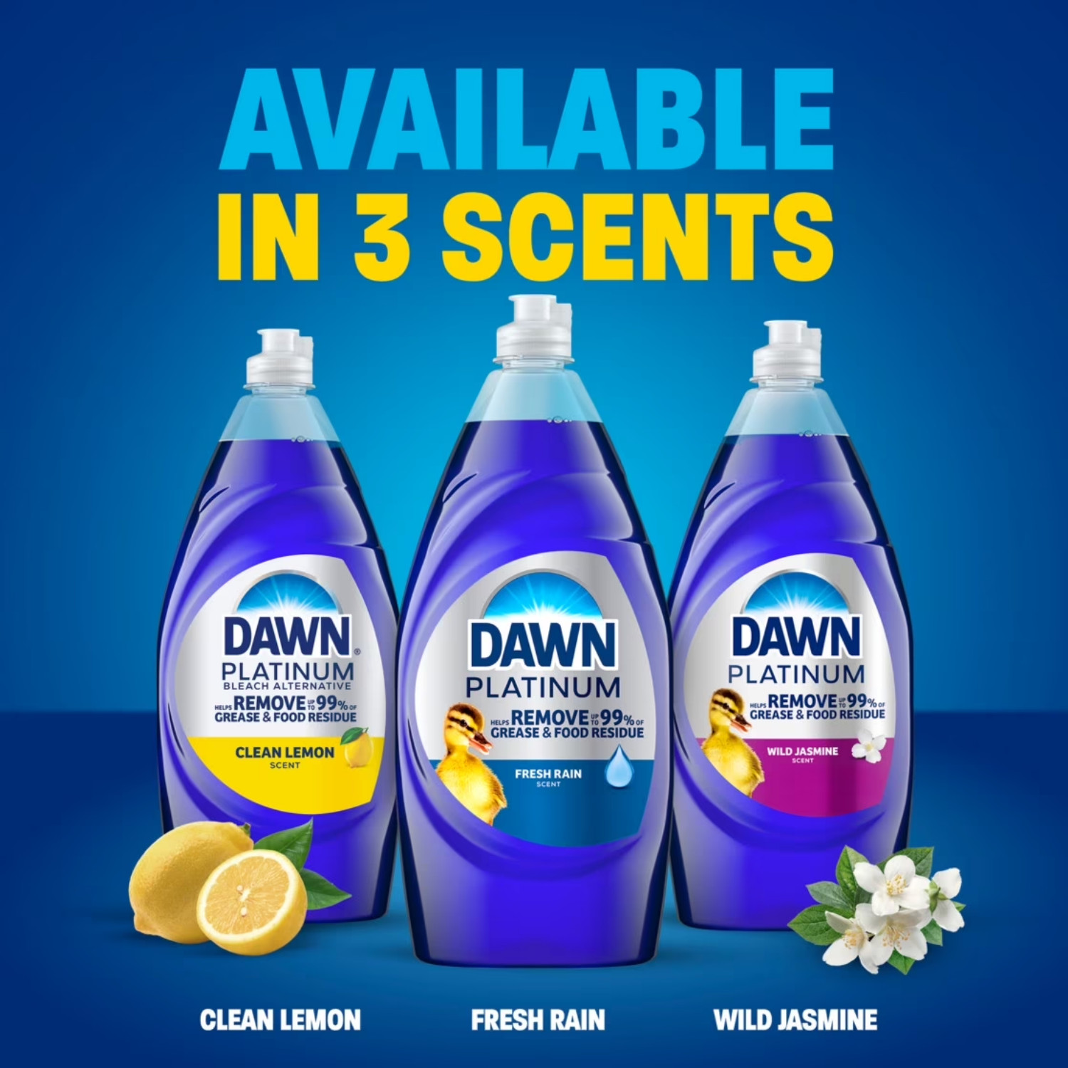 2 Pack Dawn Platinum Dish Soap Fresh Rain Scent 30oz Dishwashing Liquid
