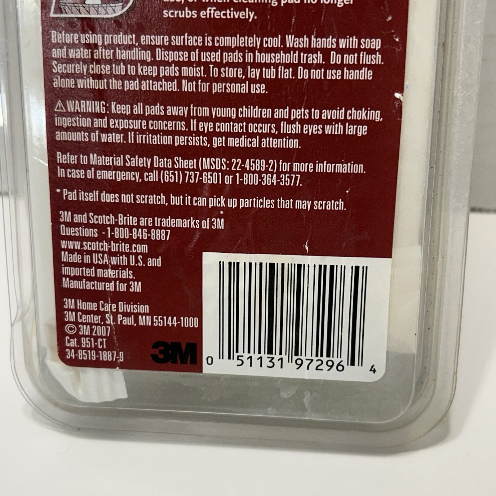 NEW Scotch-Brite 3M Cook Top Cleaner Refill Pads 6-Pack Pre-Moistened Pads.