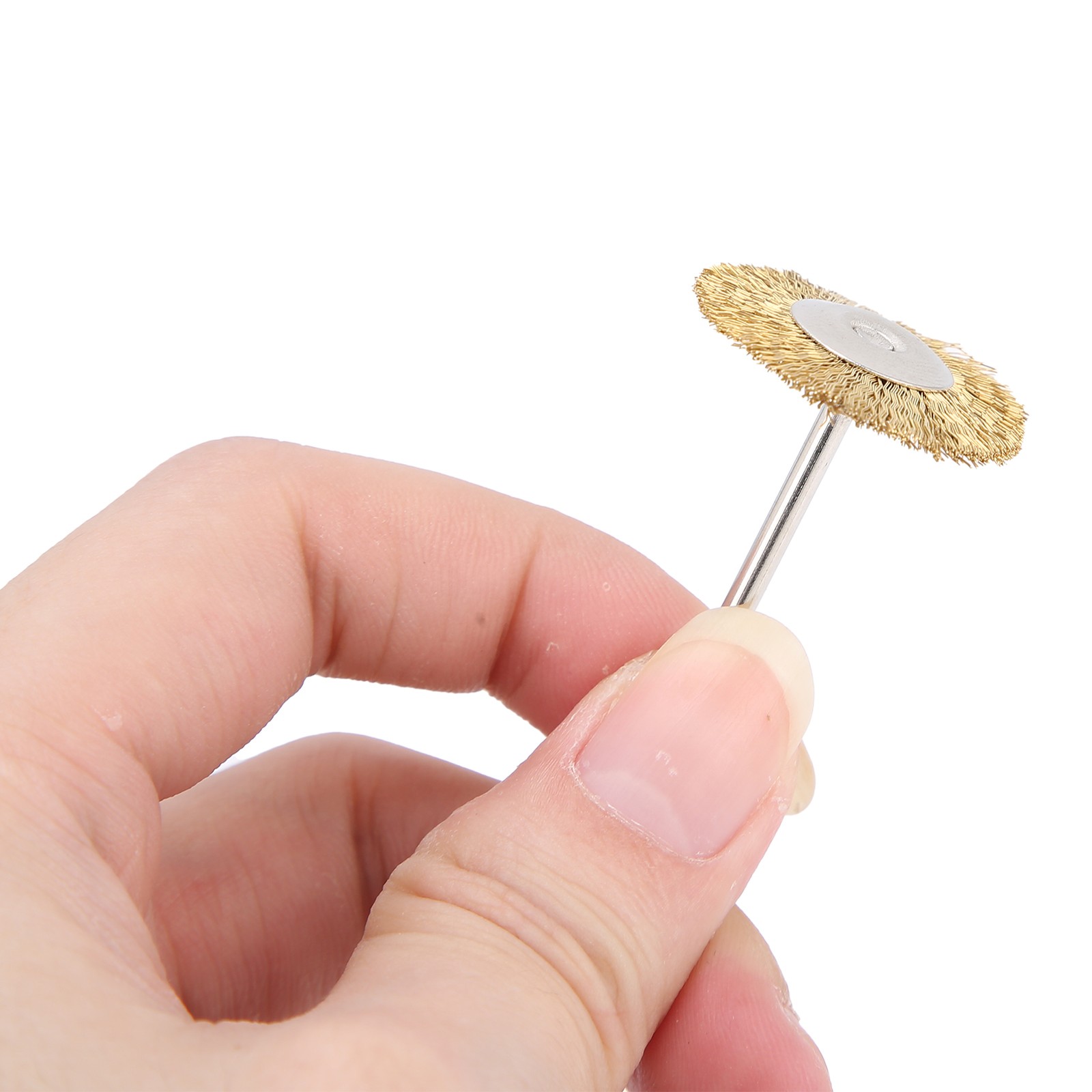 T Shaped Nail Drill Bit Cleaning Brush Brass Wire Grinding Head Cleaner Brush