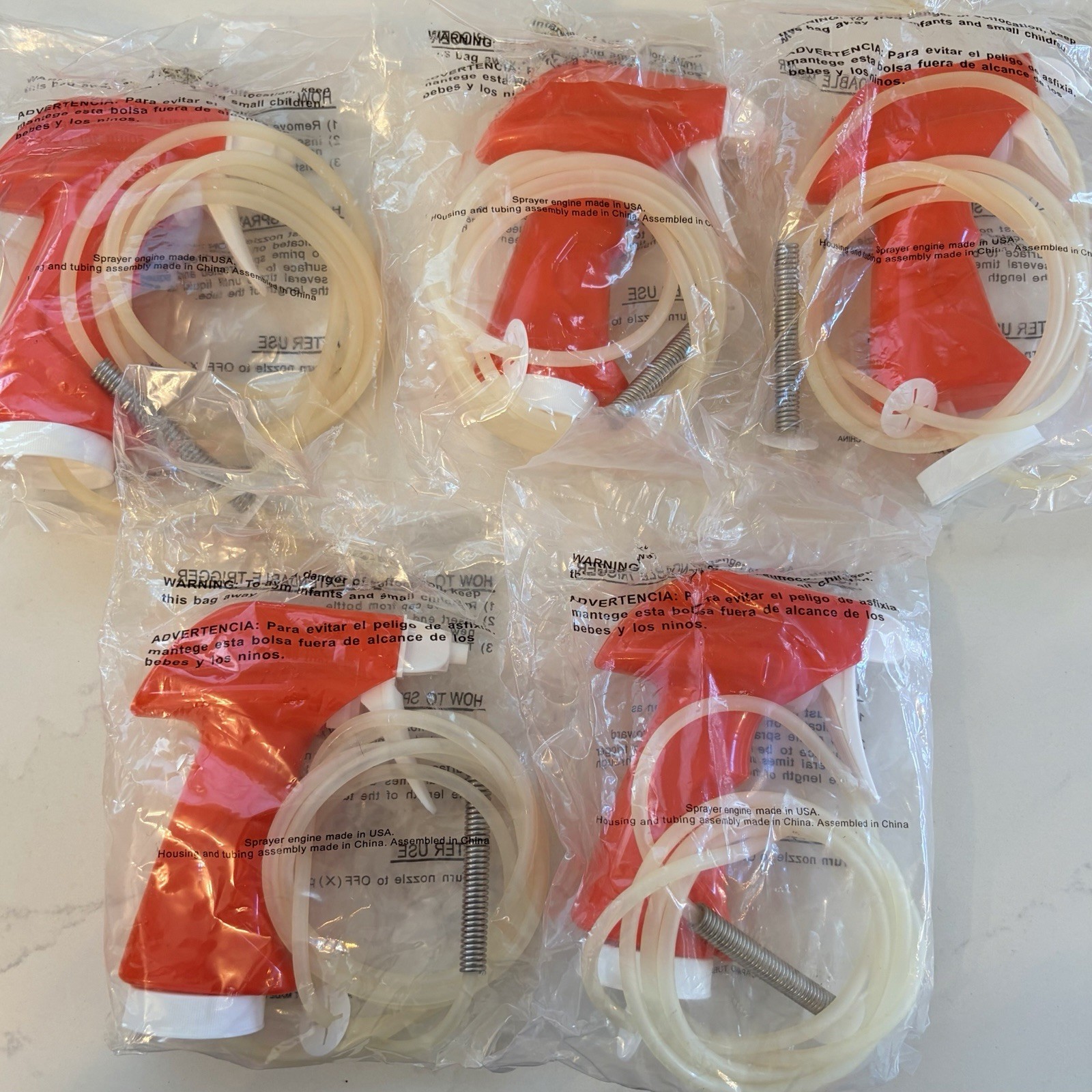 Lot of 5 replacement trigger spray 1 1/2 inch bottle opener – see images