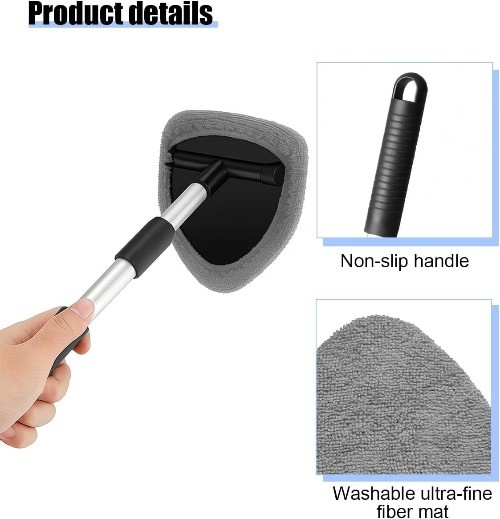 Car Windshield Cleaner Tool, Vehicle Window Detailing Cleaning Kit Color: Gray