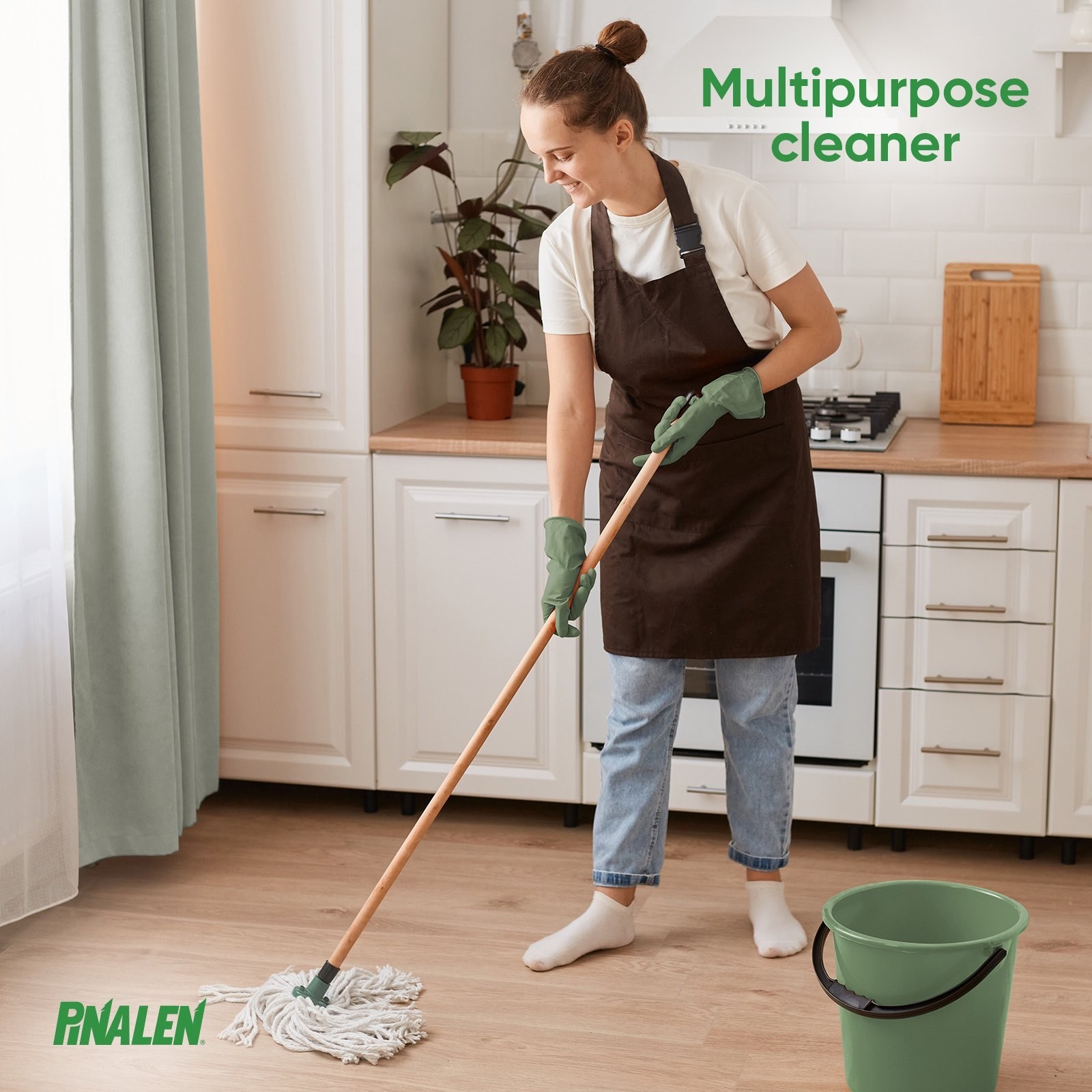PINALEN Multipurpose Cleaner Scent Boost Technology 56 Oz Floral Delight + Cloth