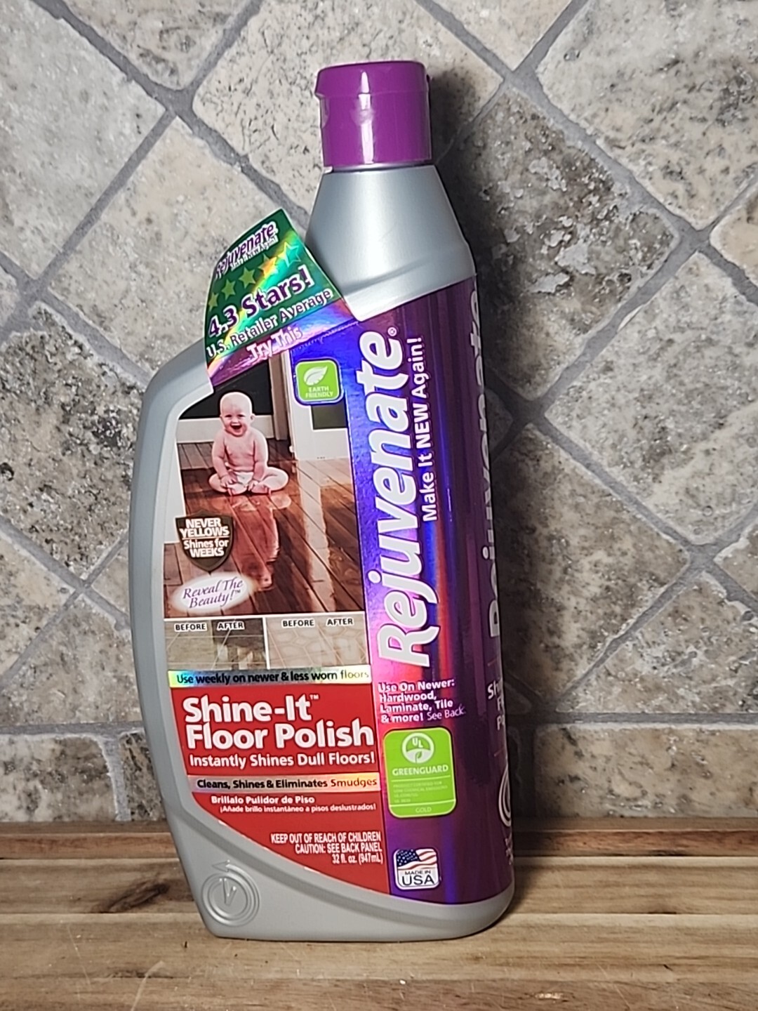 Rejuvenate All Floors Restorer and Polish Fills in Scratches Protects & Restores