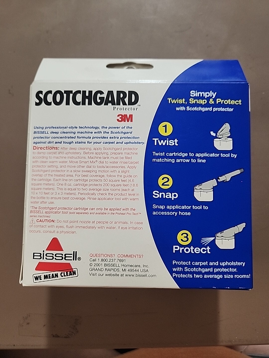 ScotchGard Bissell Extra protection on carpet and upholstery.3M protector.#H159