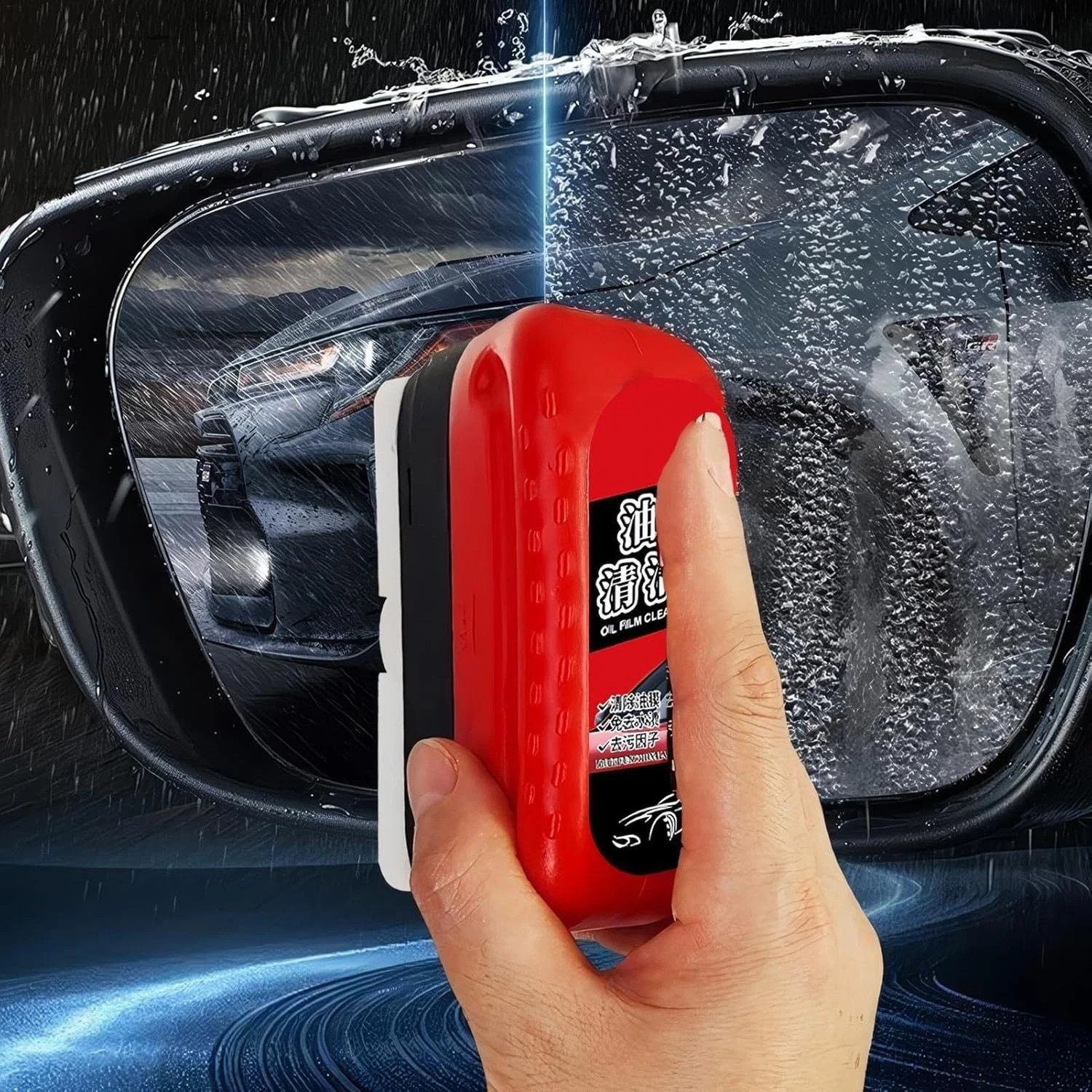 2Pack Automotive Oil Film Cleaning Brush for Car Windows Glass Cleaning 120ML US