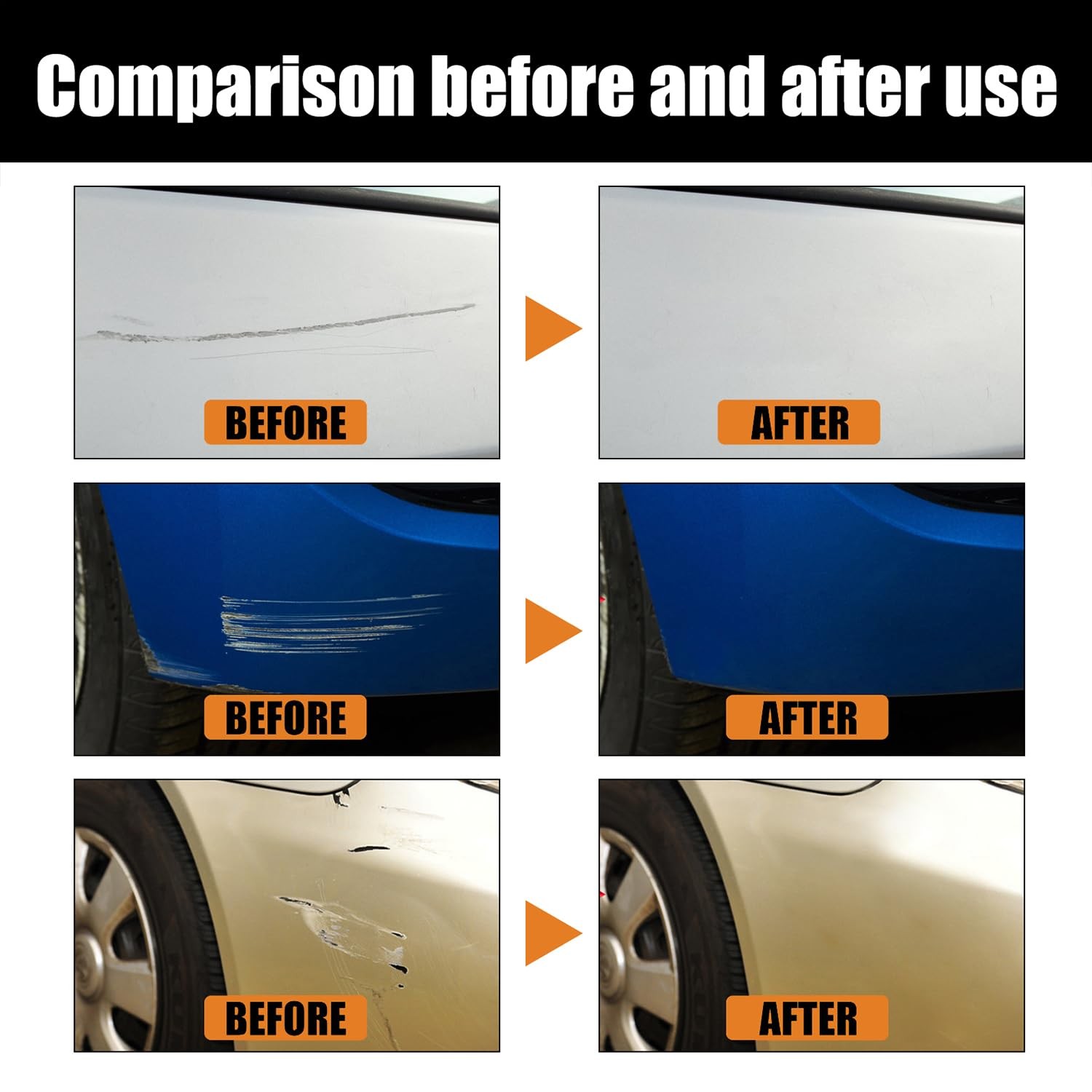 Car Scratch Remover for Vehicles, Deep Scratch Repair Paste with Polishing Wa…