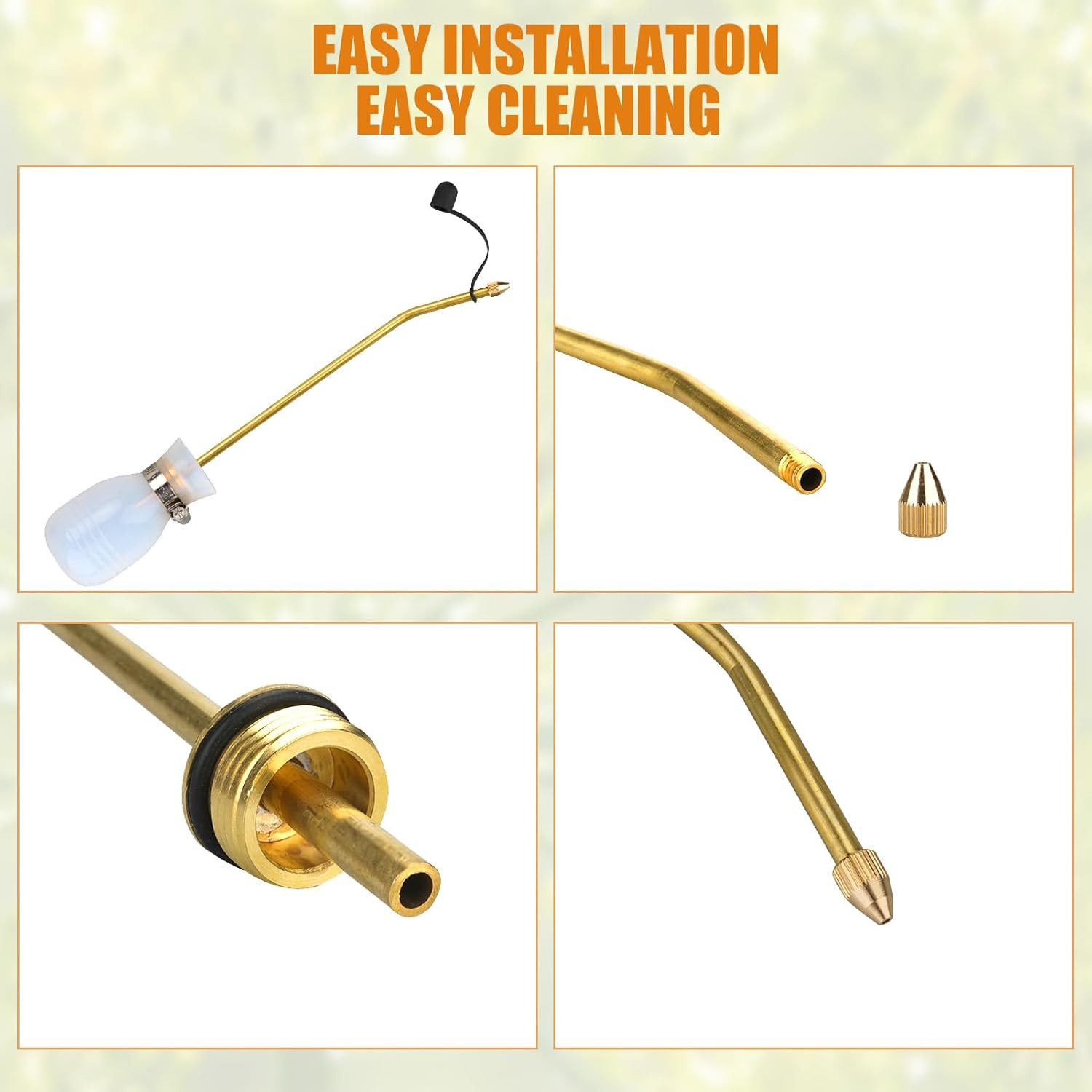 Powder Duster, Powder Nozzle Hand Duster, Powder Applicator with Long Copper