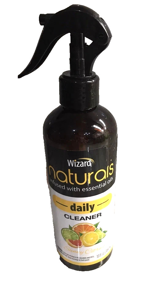 ( 3 ) Wizard Naturals In W/Essentials Oils Daily Cleaner Sunny Citrus 13 oz Ea
