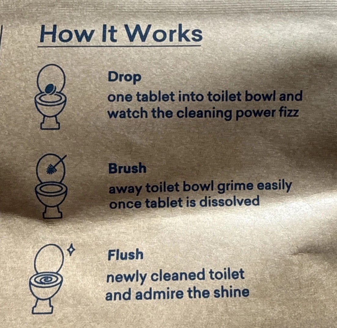 Blueland Toilet Bowl Cleaner 10 Tablets Lemon Cedar Scent 100% Plastic-Free