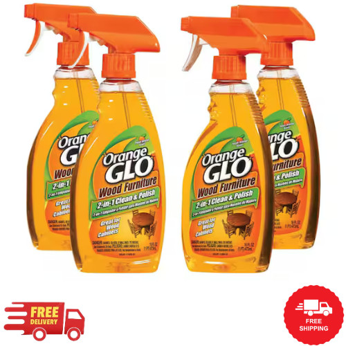 Orange GLO 16 oz. Wood Furniture 2-in-1 Clean Polish Spray (4-Pack)