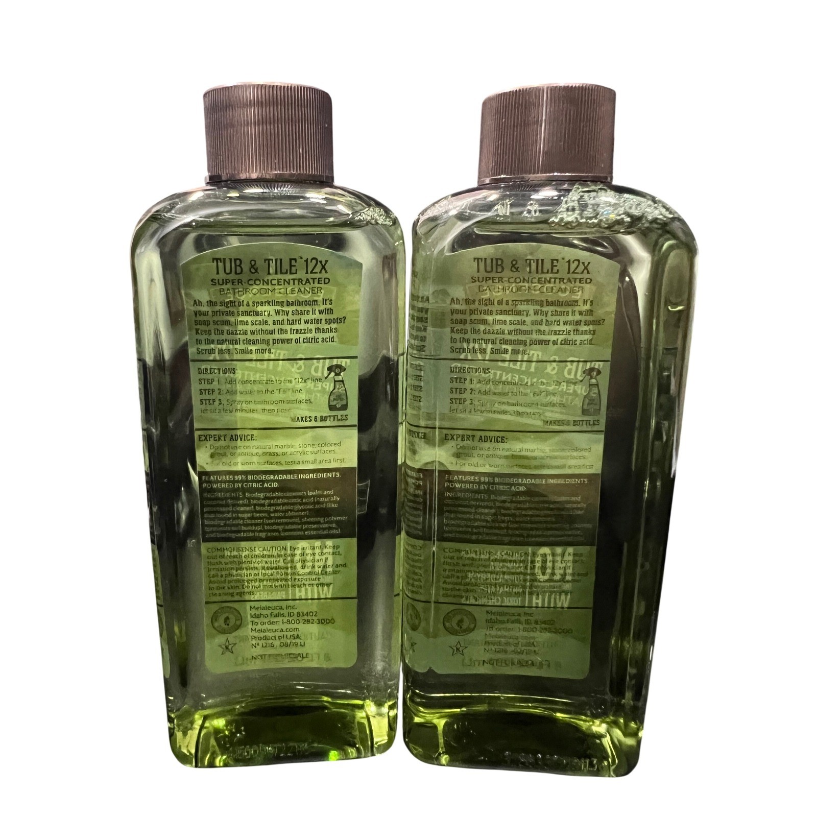 Melaleuca EcoSense Tub & Tile 12x Super-Concentrated Bathroom Cleaner 8oz 2-Pack