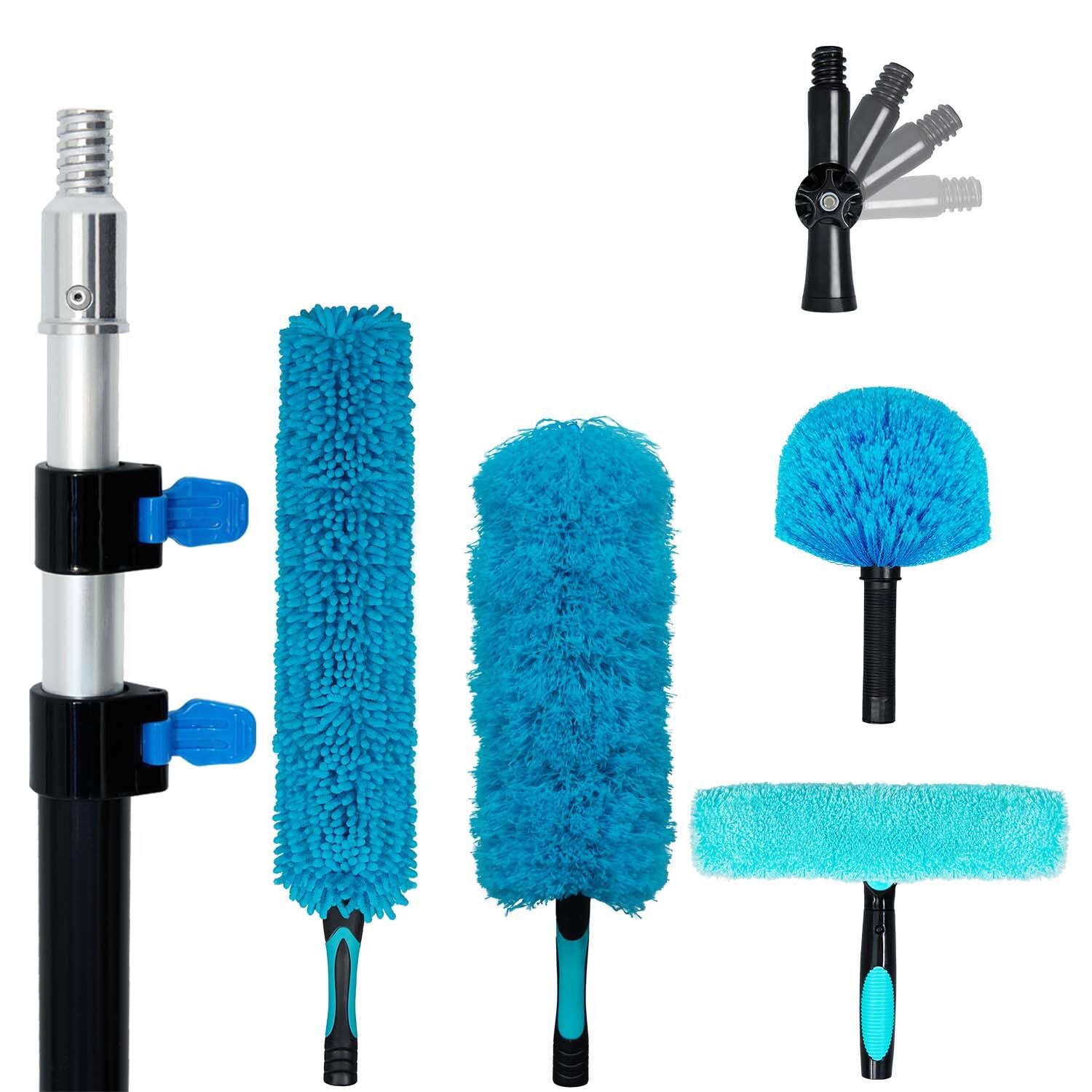 20 Foot High Reach 5to12 Foot Cleaning Duster Kit With Sturdy Lightweight Extens