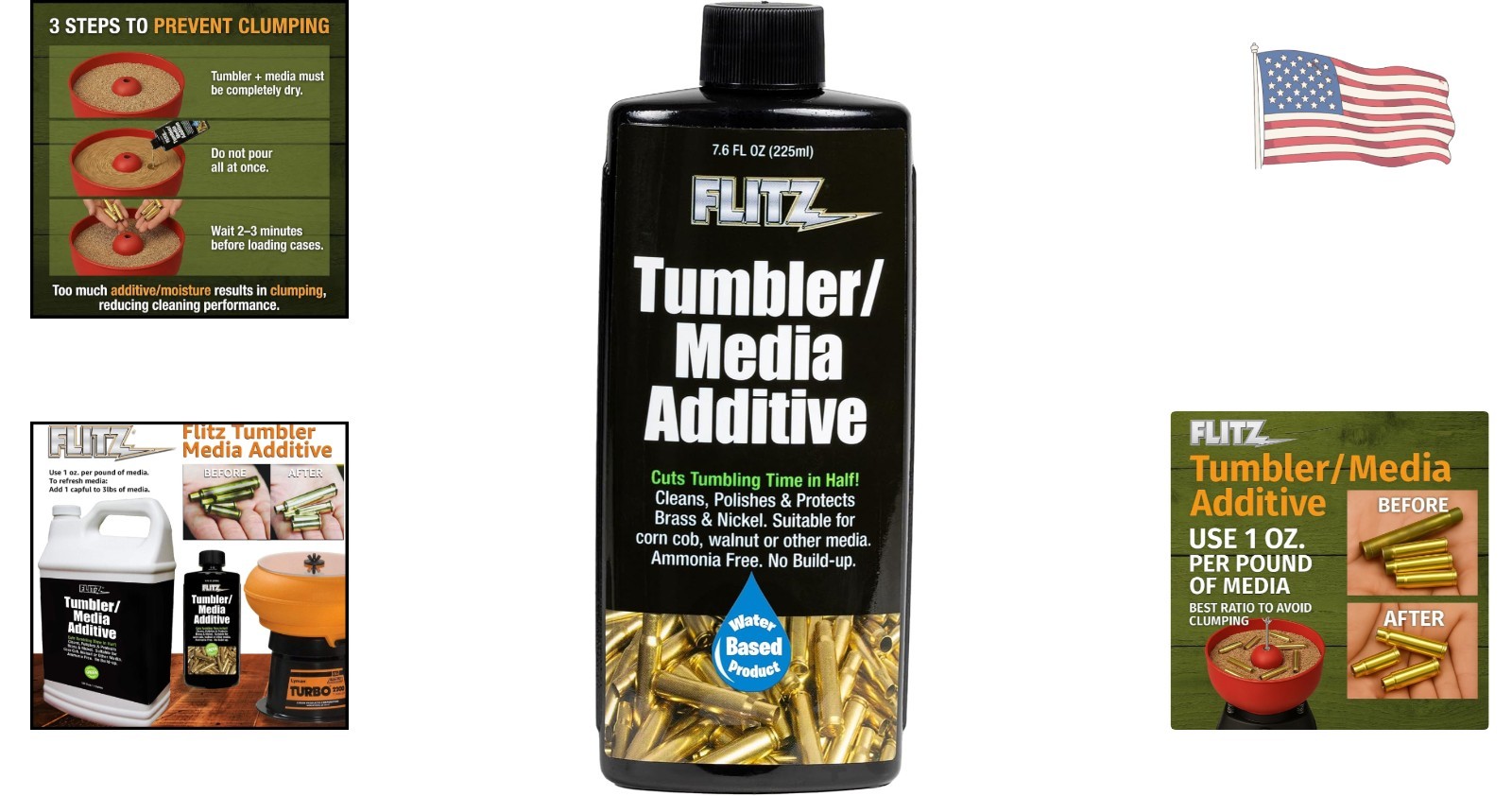 High-Performance 7.6oz Brass Cleaner – Cuts Tumbling Time in Half, Made in USA