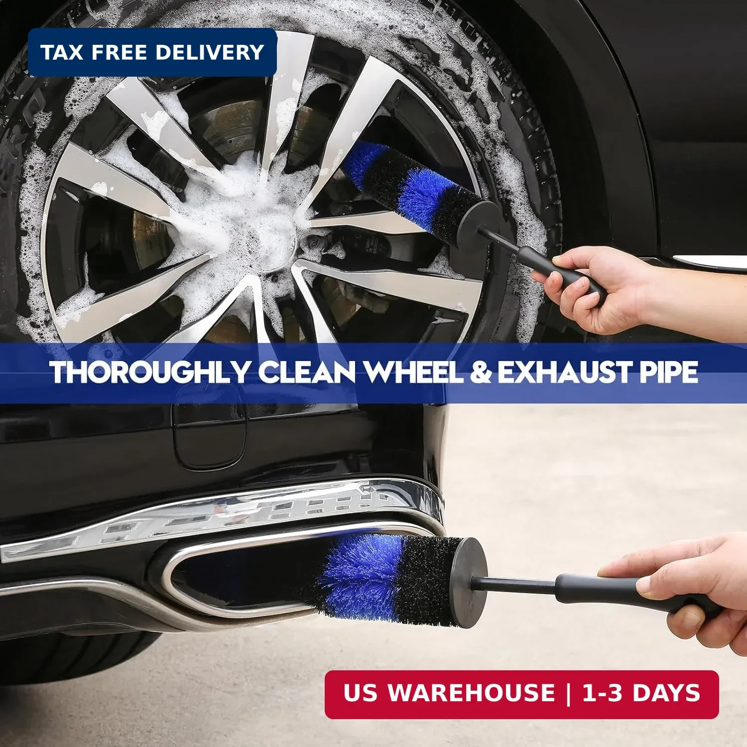 Car Detailing Kit Car Wash Supplies Brush Set Interior Exterior Wheels Cleaning