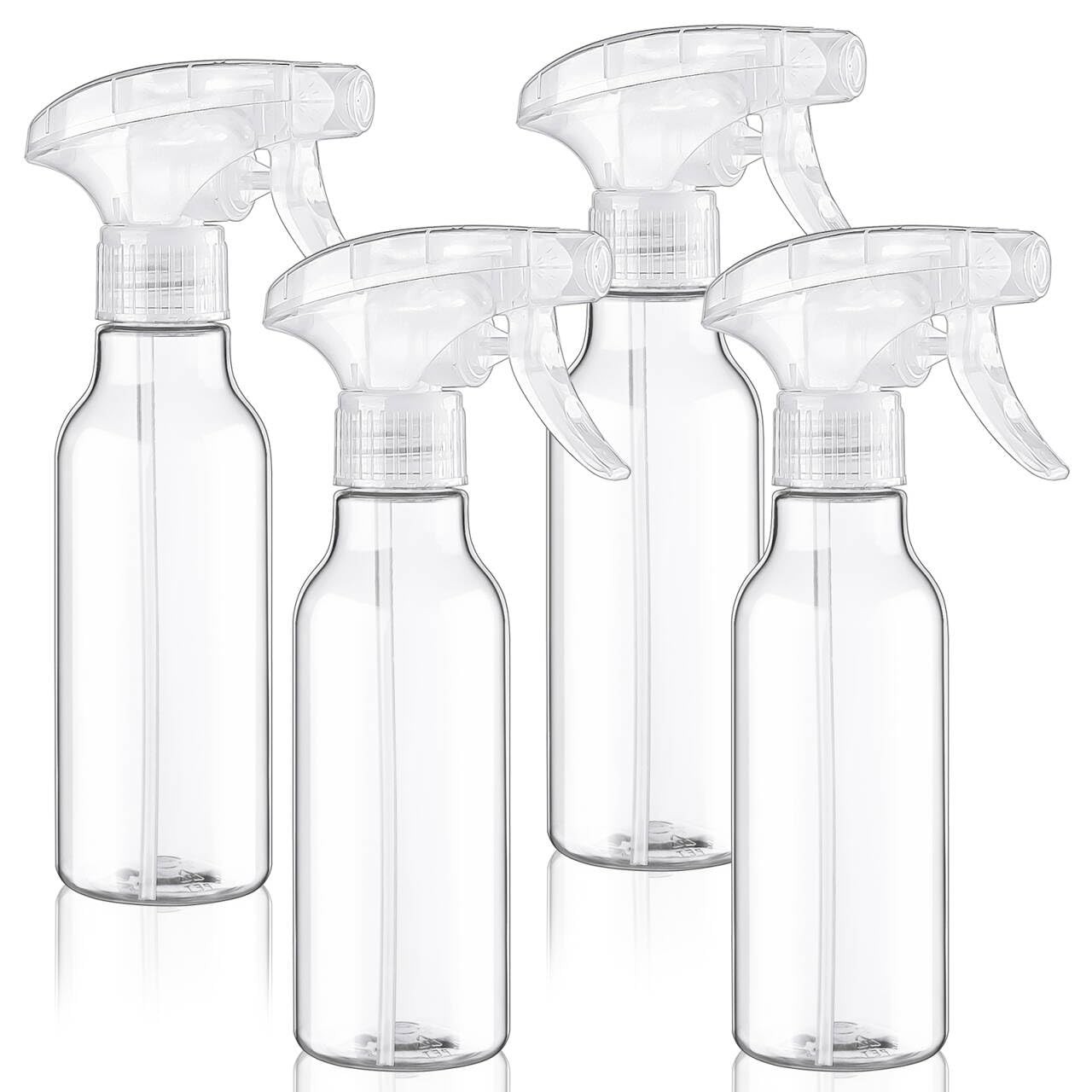 4 Pack 8.8oz Empty Plastic Spray Bottles – Heavy Duty for Cleaning, Cooking & Ha
