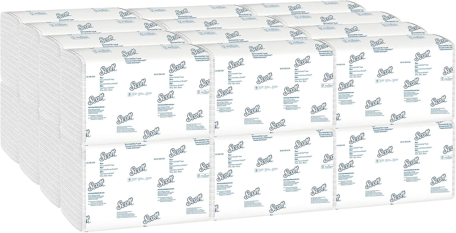 Kleenex 04442 Slimfold Paper Towels, 7 1/2 x 11 3/5, White, 90/Pack, 24 Packs/