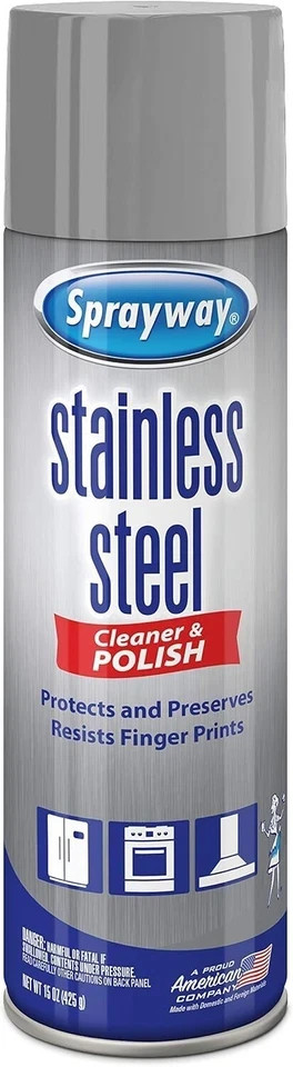 Sprayway Water-Based Stainless Steel Cleaner, 15 Fl Oz (Pack of 1)