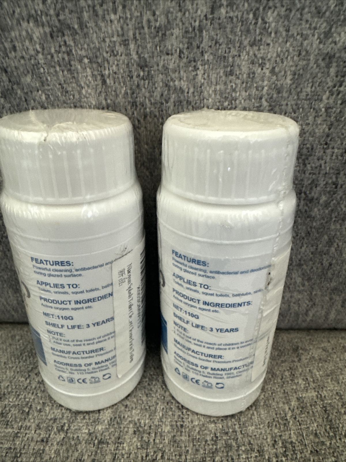 Lot of 2 – Multifunction Toilet Active Oxygen Agent 110g Cleaner Foam Powder