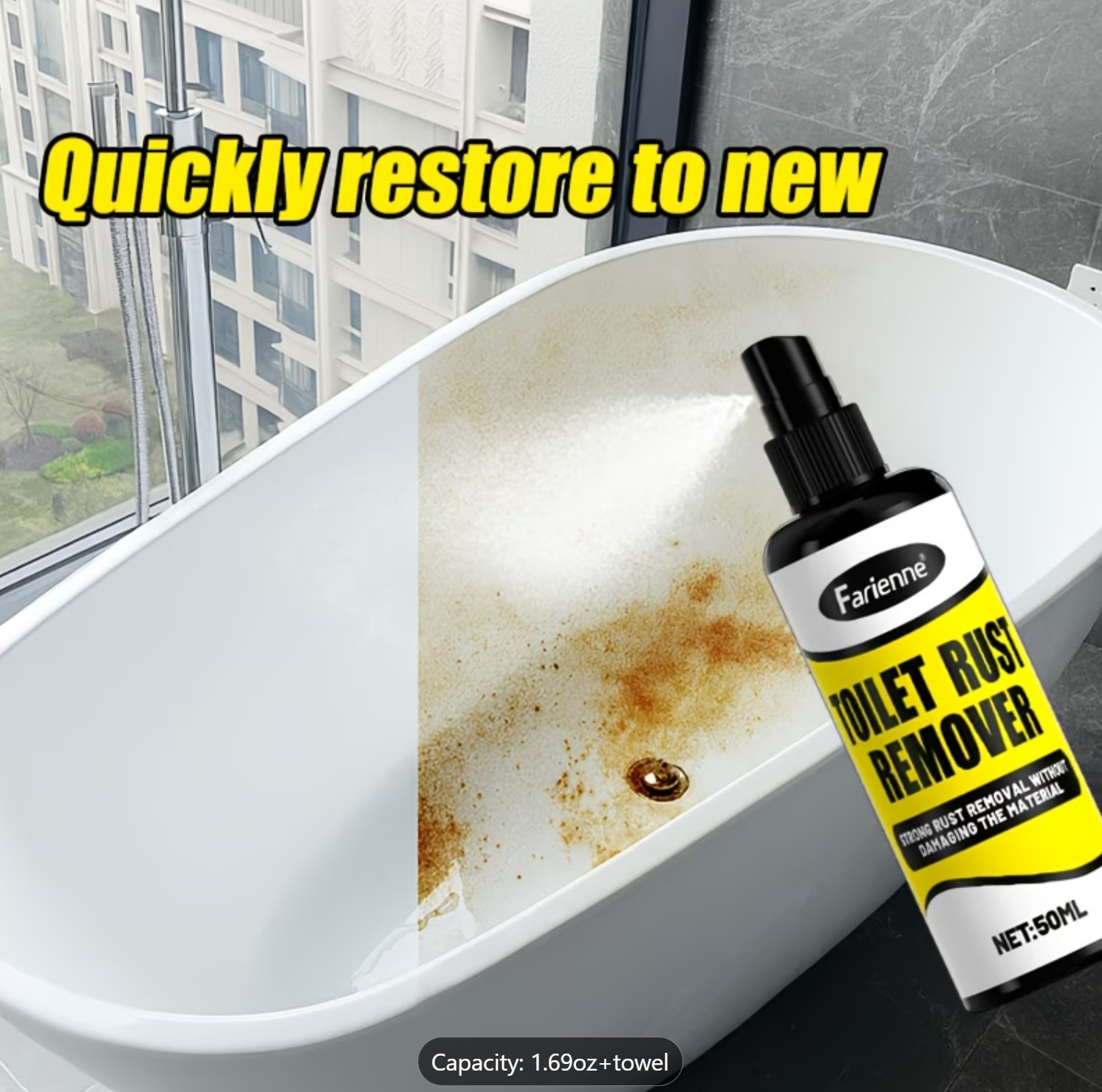 Pro Ceramic & Marble Rust Remover – Multi-Surface Stain Cleaner – Safe & Fast