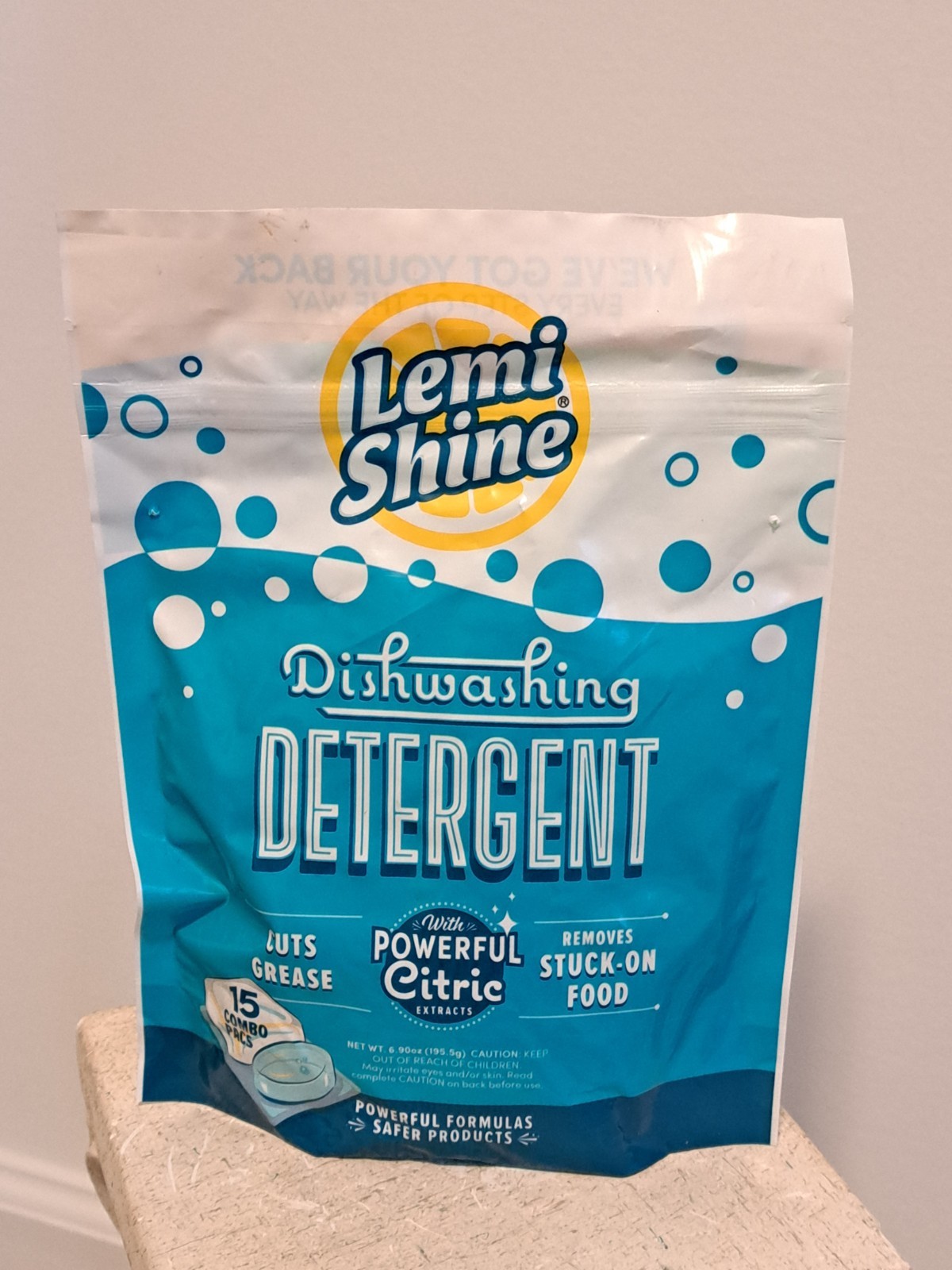 Lemi Shine Dishwashing Detergent 15 Combo Pacs Net WT. 6.90 Oz New Sealed