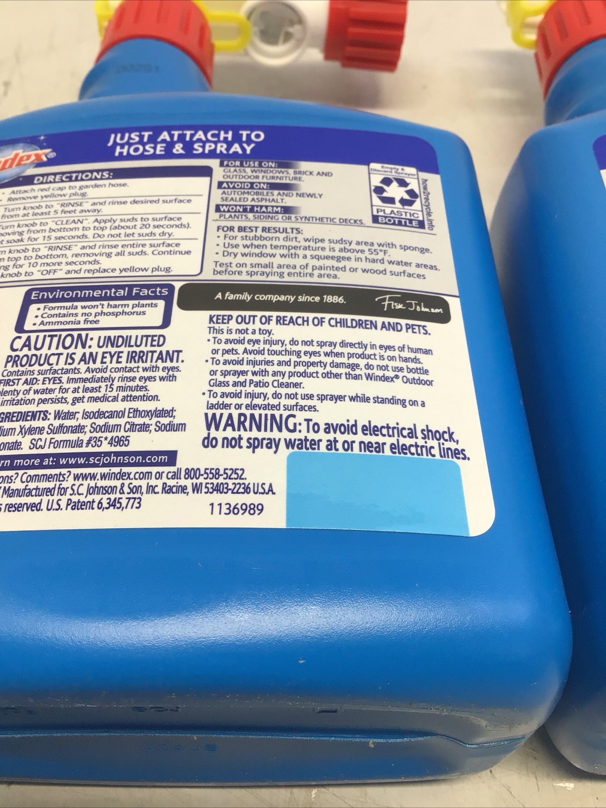 Windex Outdoor Glass Cleaner with Hose Attachment 32oz Ea Sparkling Windows 2x