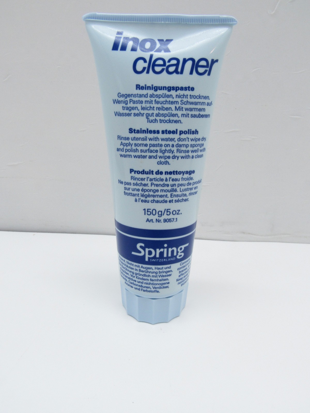 Spring Switzerland Stainless INOX Cream Stainless Steel Cleaner 150g 5oz NEW