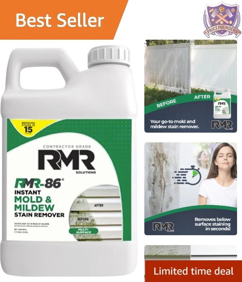 Mold and Mildew Stain Remover Spray 2.5 Gal Fast-Acting Liquid Cleaner