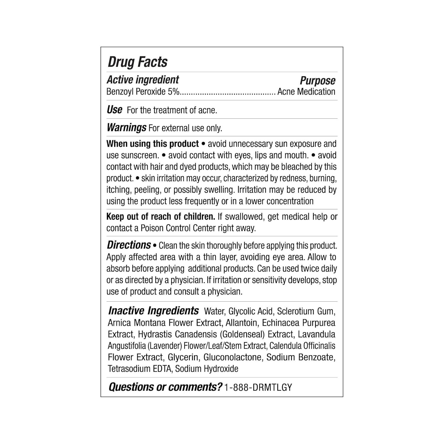 DRMTLGY Acne Spot Treatment and Cystic Acne Treatment. Acne Serum with Microni