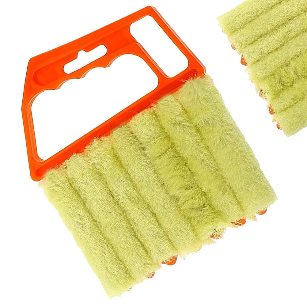 Cleaning Brush Orange 7 Tooth Handheld Pulley Blinds Window Shutter Duster Tool
