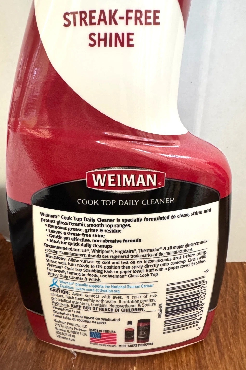Weiman Cook Top Daily Cleaner Trigger Spray Bottle Streak Free Shine 12 oz NEW