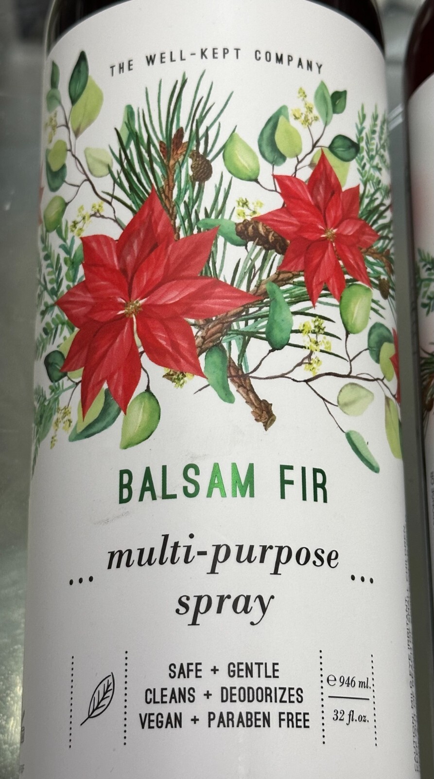 THE WELL-KEPT COMPANY ~ BALSAM FIR Kitchen Refresher Clean Odor Eliminator 946ml