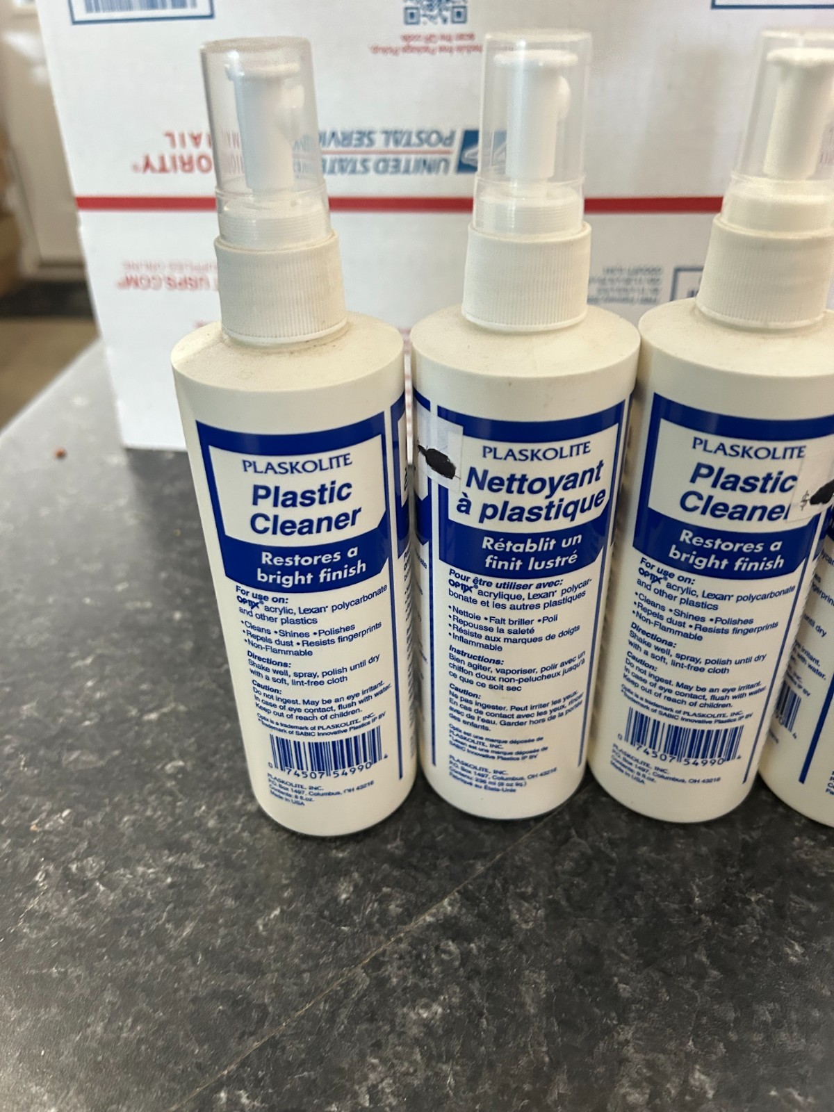 4-PACK LOT Plaskolite Plastic Cleaner 8 oz Restorer Acrylic Lexan Polycarbonate