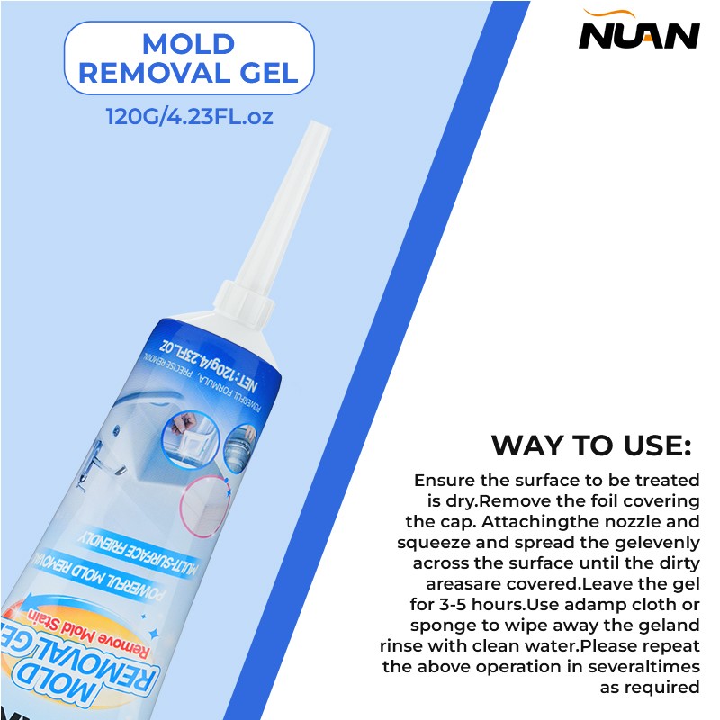 2PCS NUAN Mold Stain Remover Gel Cleaner Heavy Duty Stain Cleaner Washer Clean