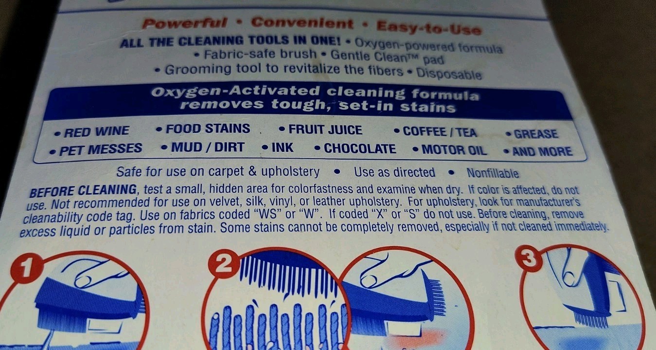 Woolite Portable Oxy Deep POD Carpet & Upholstery Cleaner W Scrubber Sealed Prop