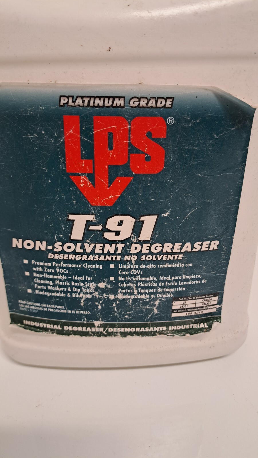 LPS T-91 06301 Non Solvent Degreaser 1 Gallon Jug